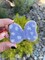 Lavender Polka Dot Bow Glitter Chenille Patch (self adhesive)